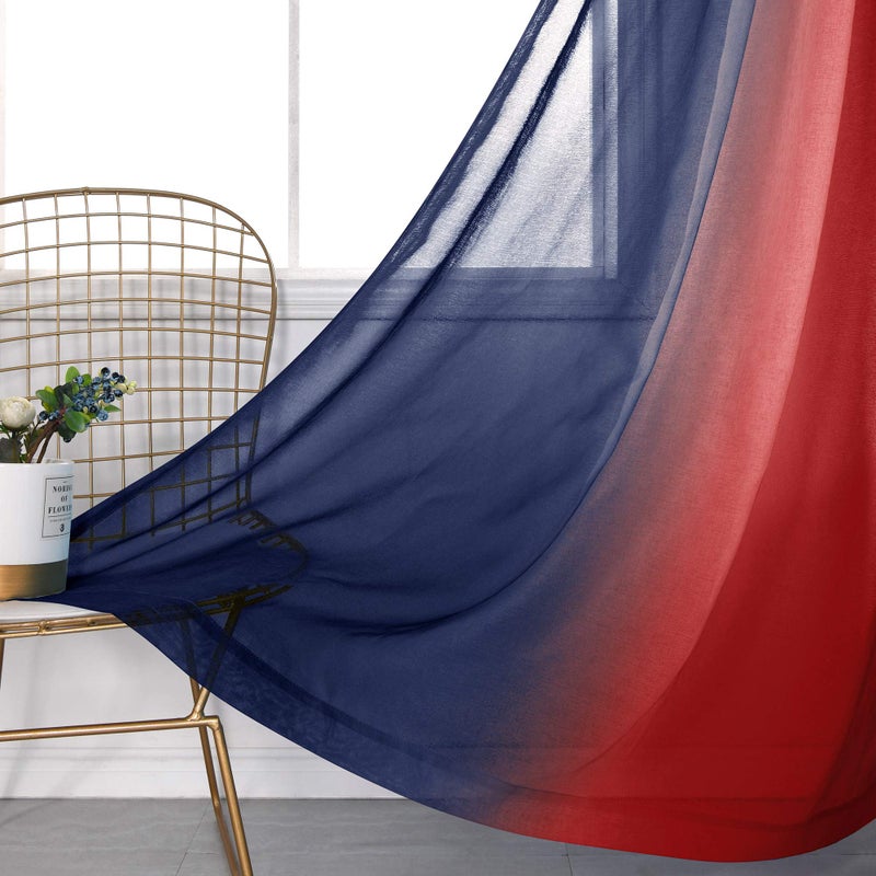 KOUFALL Blue and Red Curtains for Boys Bedroom,Sports Gamer Curtains for Gaming Room - Image 5